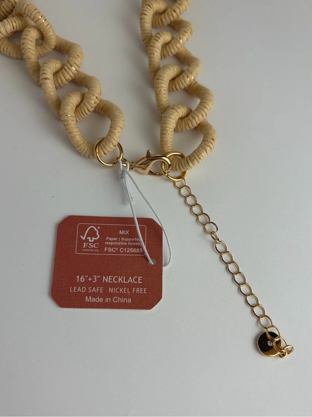 NWT βοΈ πβοΈ Camila Coelho Woven Raffia Link Statement Necklace - Picture 13 of 13